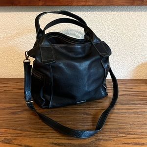 FOSSIL Black Leather Shoulder Bag